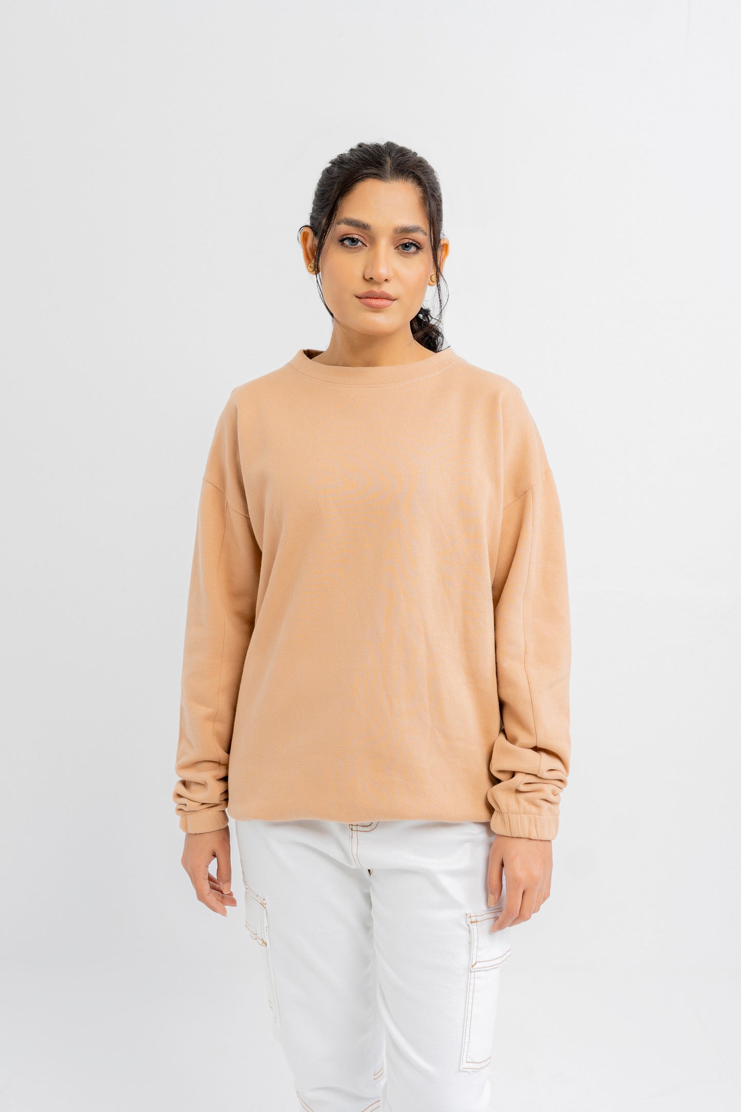 Beige Relax Fit Sweatshirt