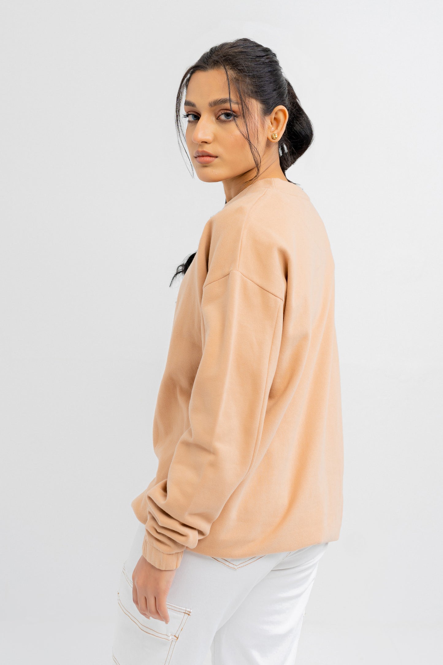 Beige Relax Fit Sweatshirt