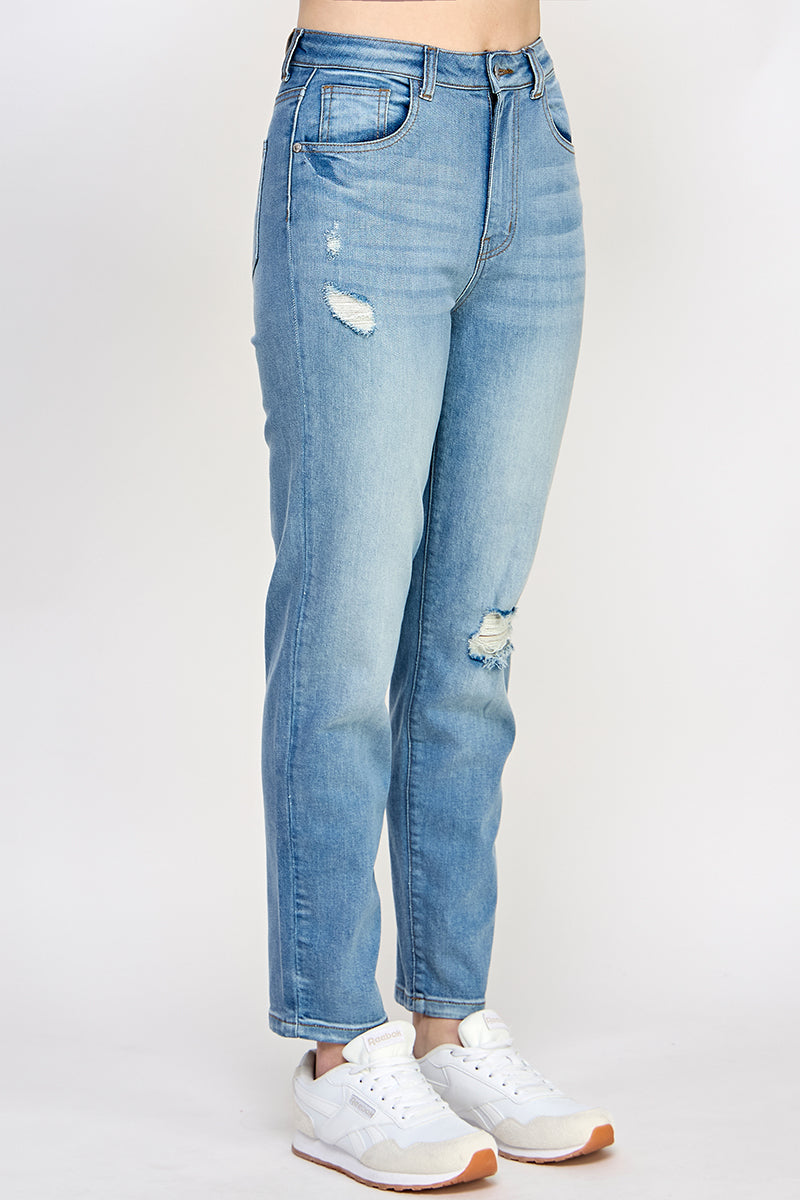 Mid-Blue Denim Jeans - Hustle N Holla