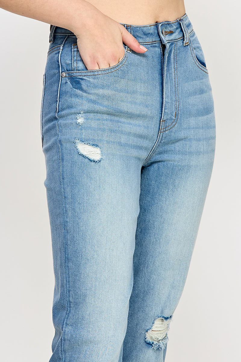 Mid-Blue Denim Jeans - Hustle N Holla