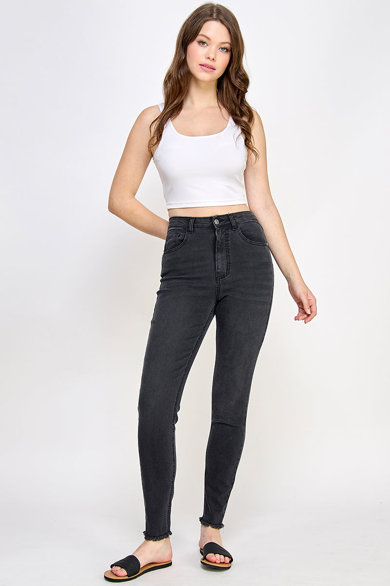 Black Washed Skinny Jeans - Hustle N Holla