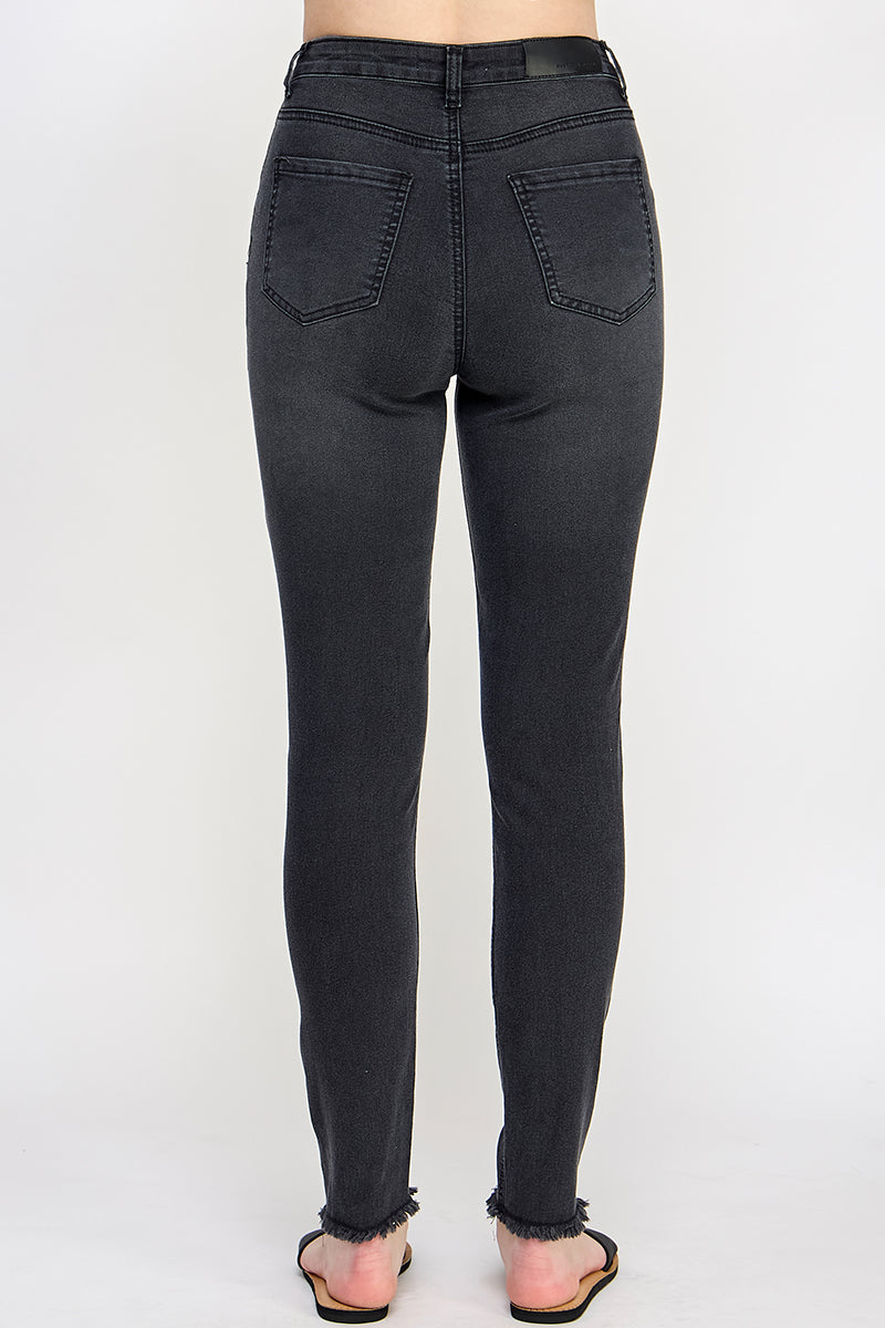 Black Washed Skinny Jeans - Hustle N Holla