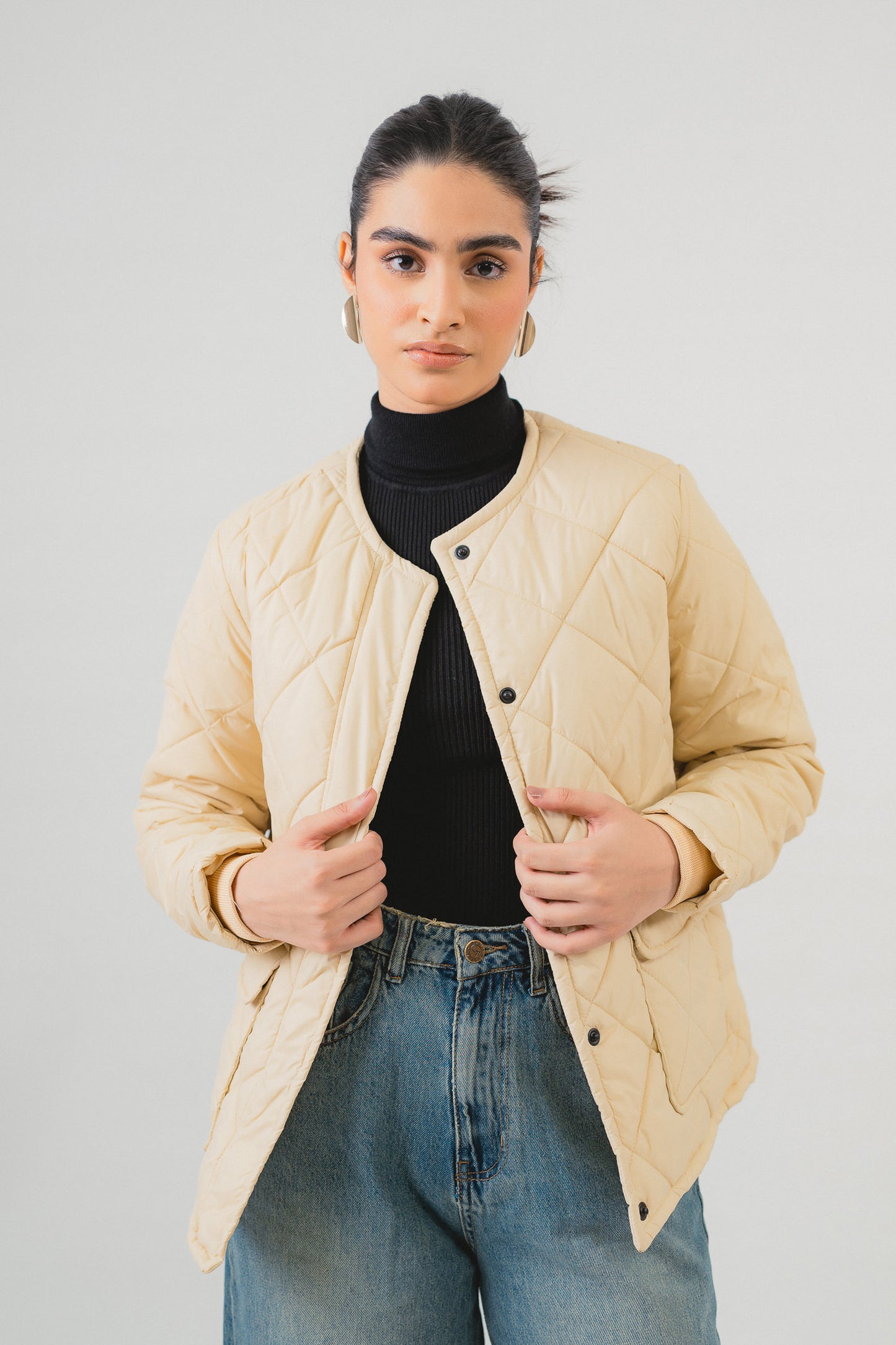 Oversized Beige Puffer Jacket - Hustle N Holla