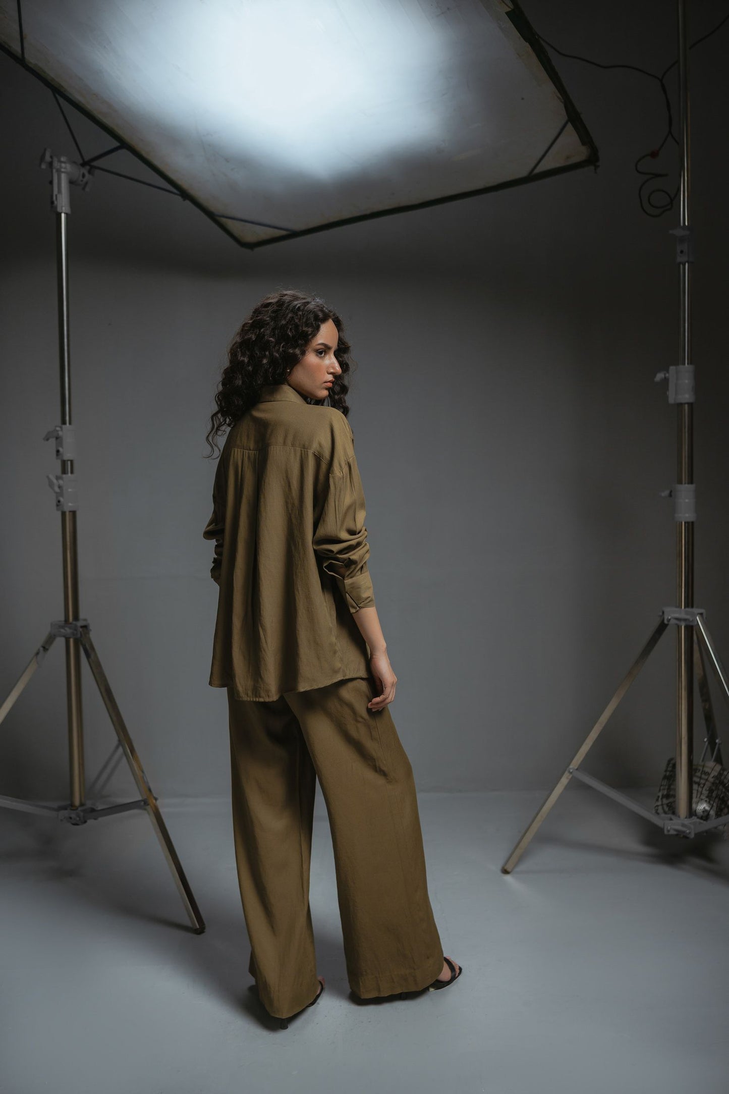 Khaki green Co-ord Set