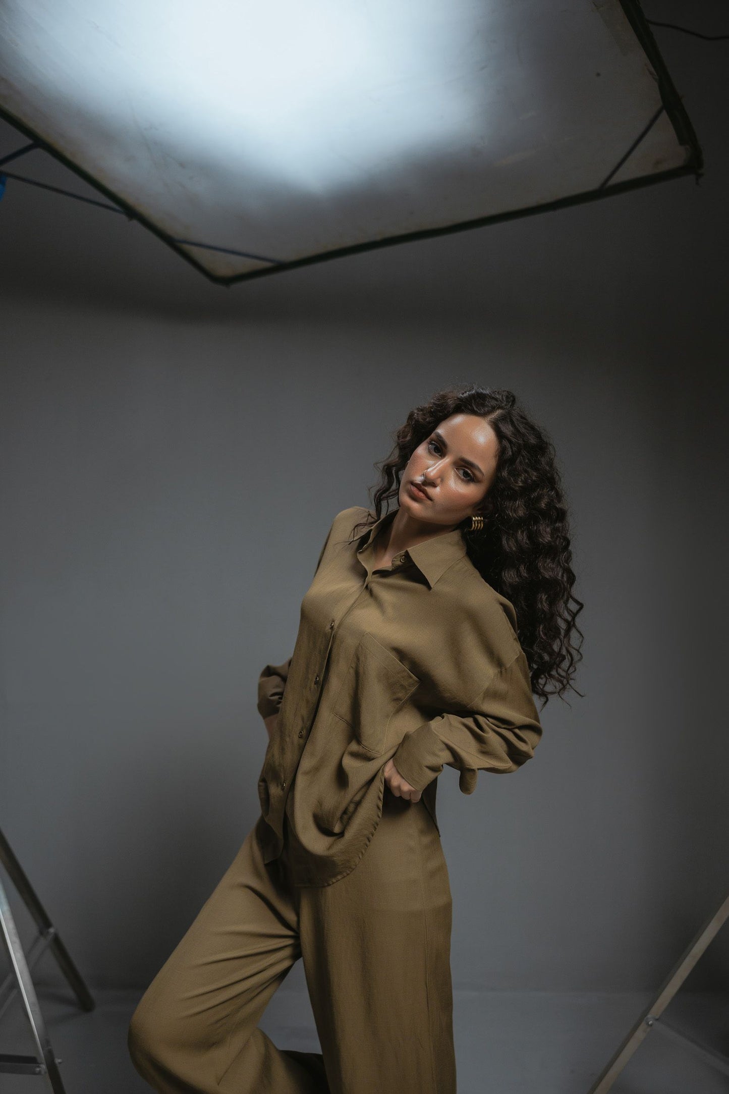 Khaki green Co-ord Set