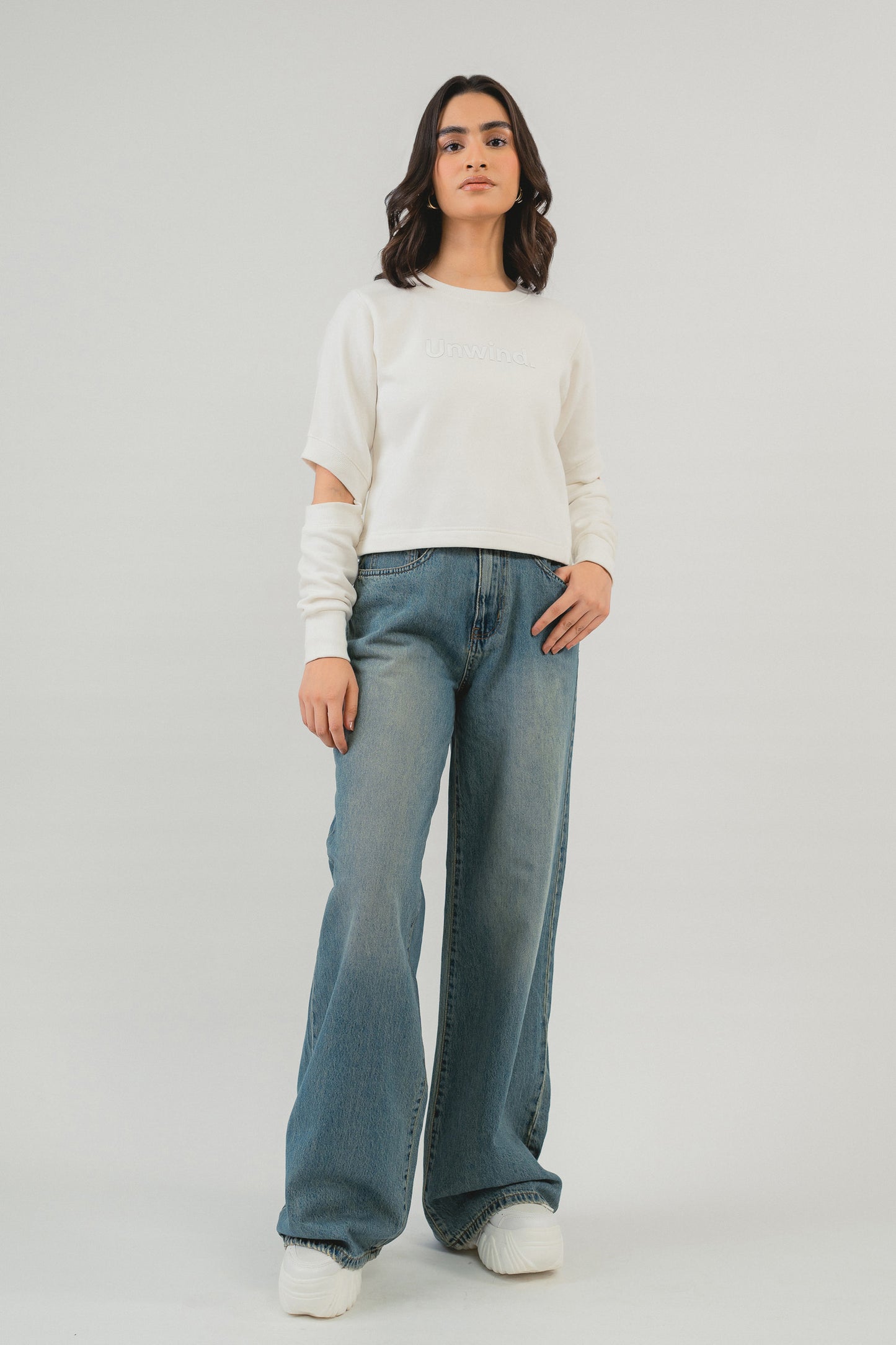 Unwind white Sweatshirt
