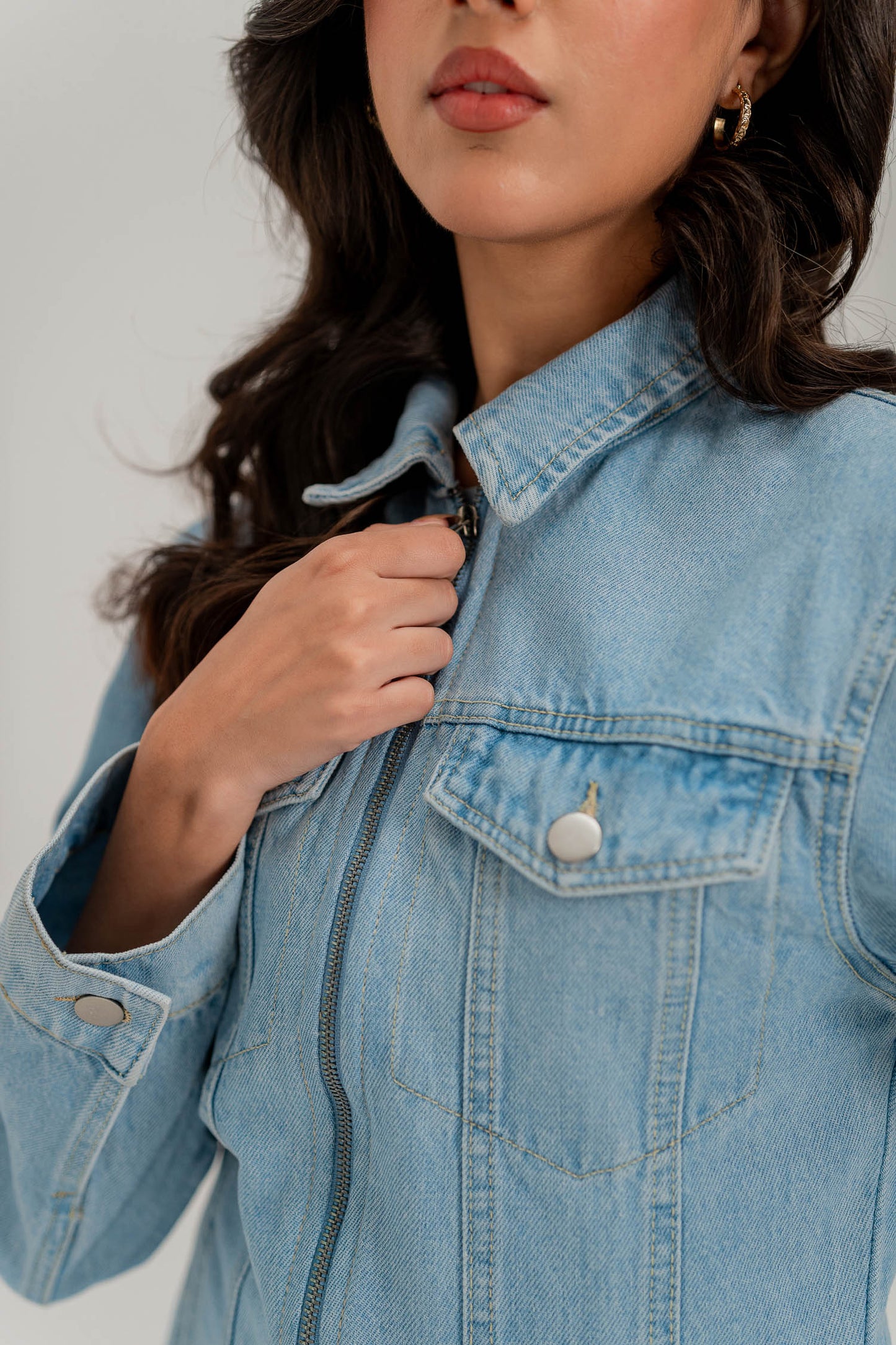Pocketed Blue Dress - Hustle N Holla