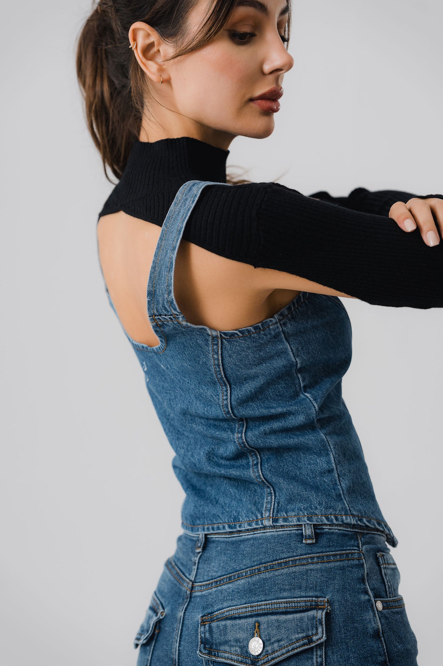 Blue Denim Vest - Hustle N Holla