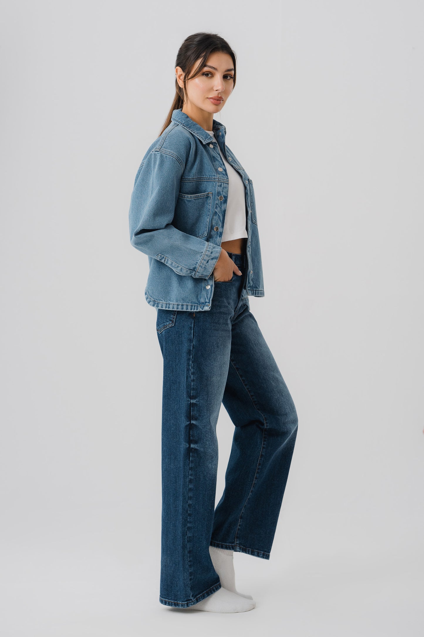 Blue Denim Shirt - Hustle N Holla