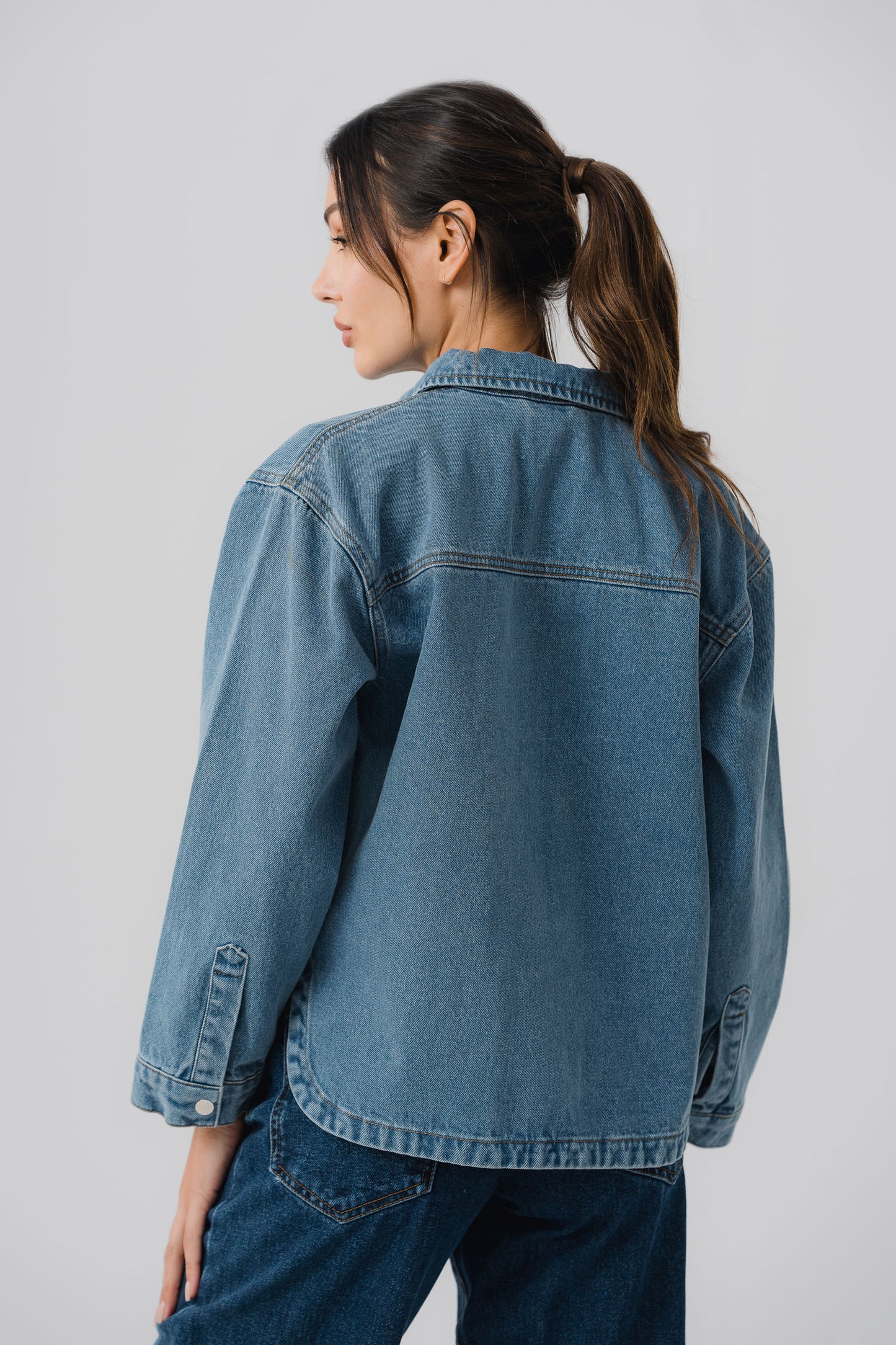 Blue Denim Shirt - Hustle N Holla