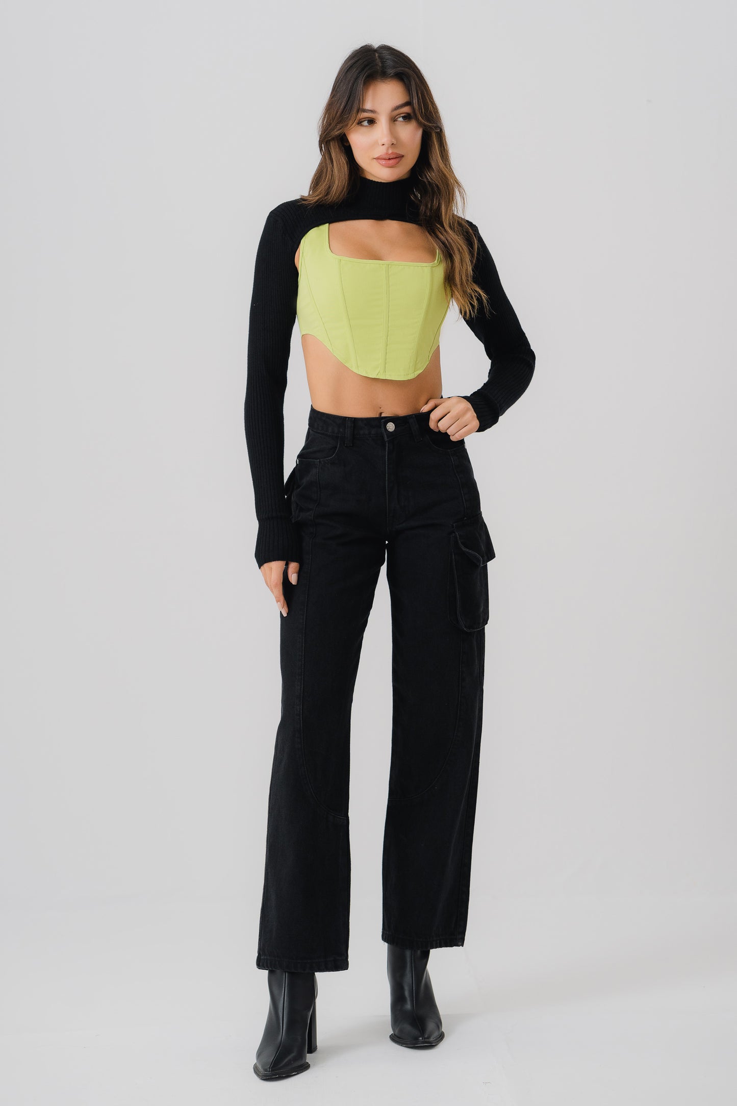 Black Cargo Pocket Jeans - Hustle N Holla