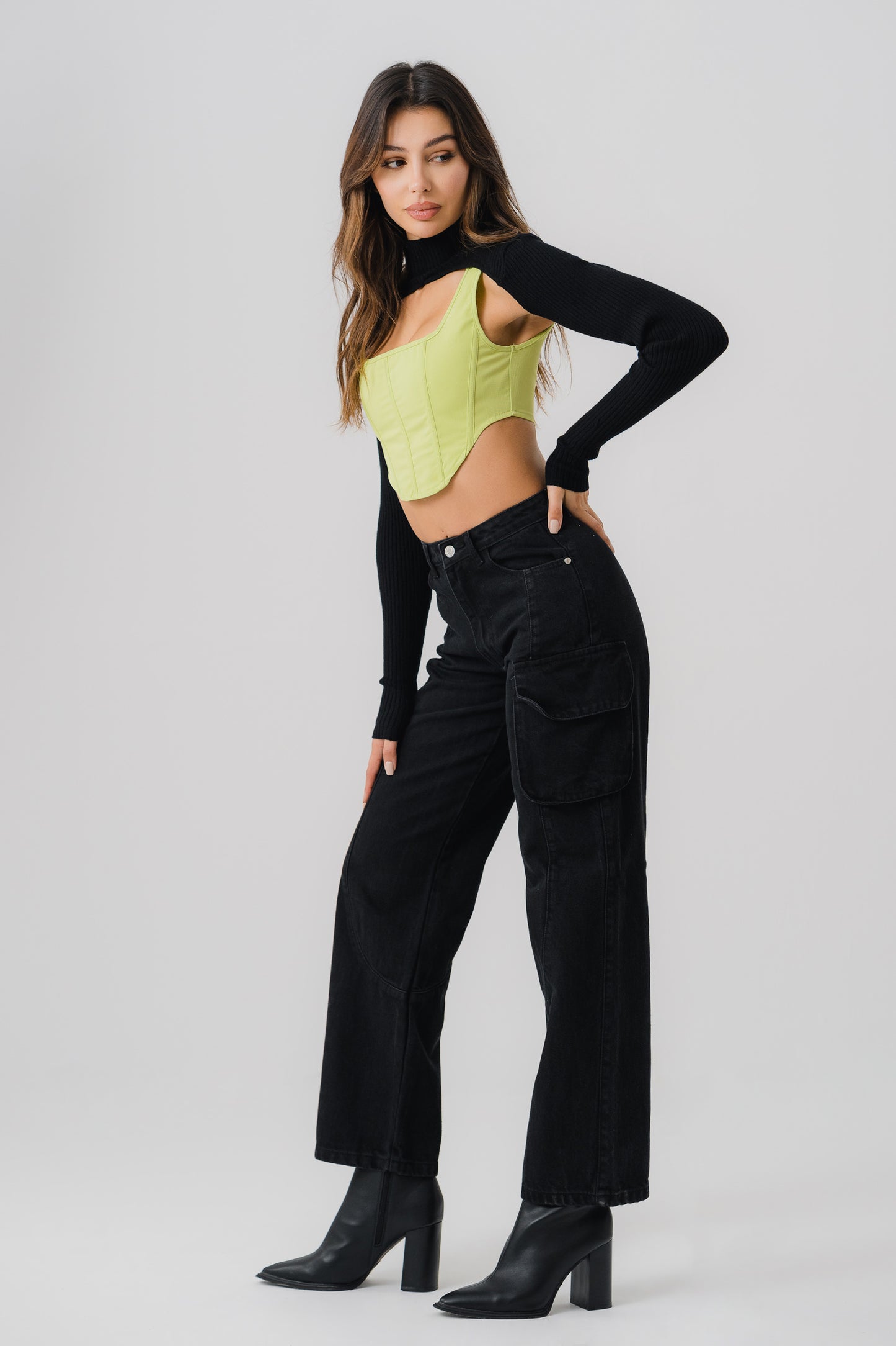 Black Cargo Pocket Jeans - Hustle N Holla