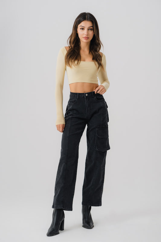 Ayla Cargo Jeans - Hustle N Holla