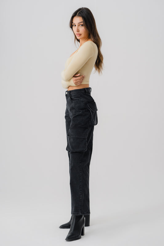 Ayla Cargo Jeans - Hustle N Holla