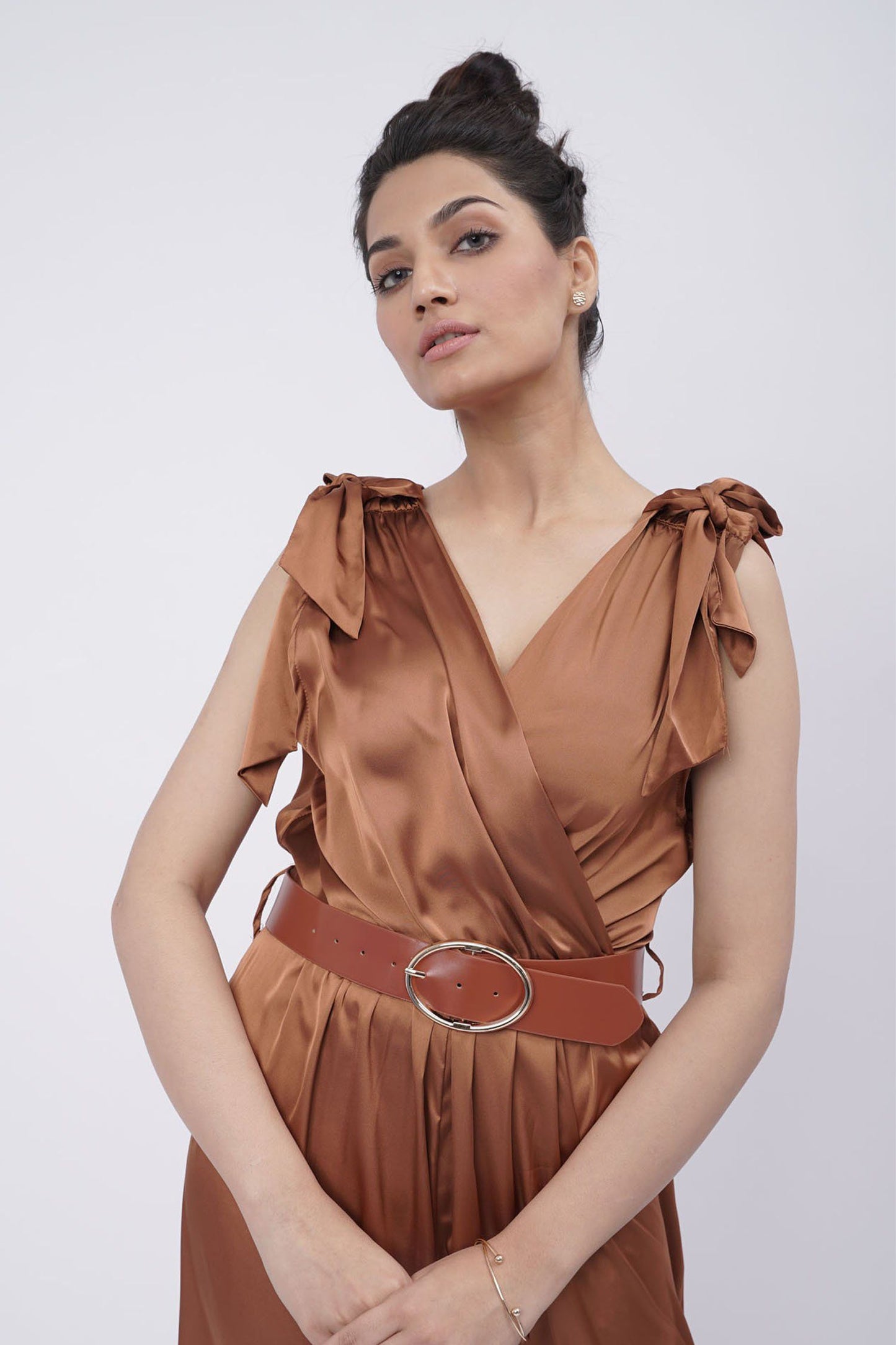 Athena Brown Jumpsuit - Hustle N Holla