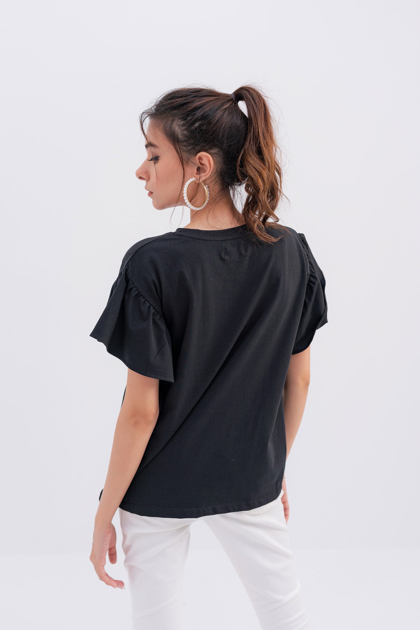 Black Butterfly Sleeve T-shirt - Hustle N Holla