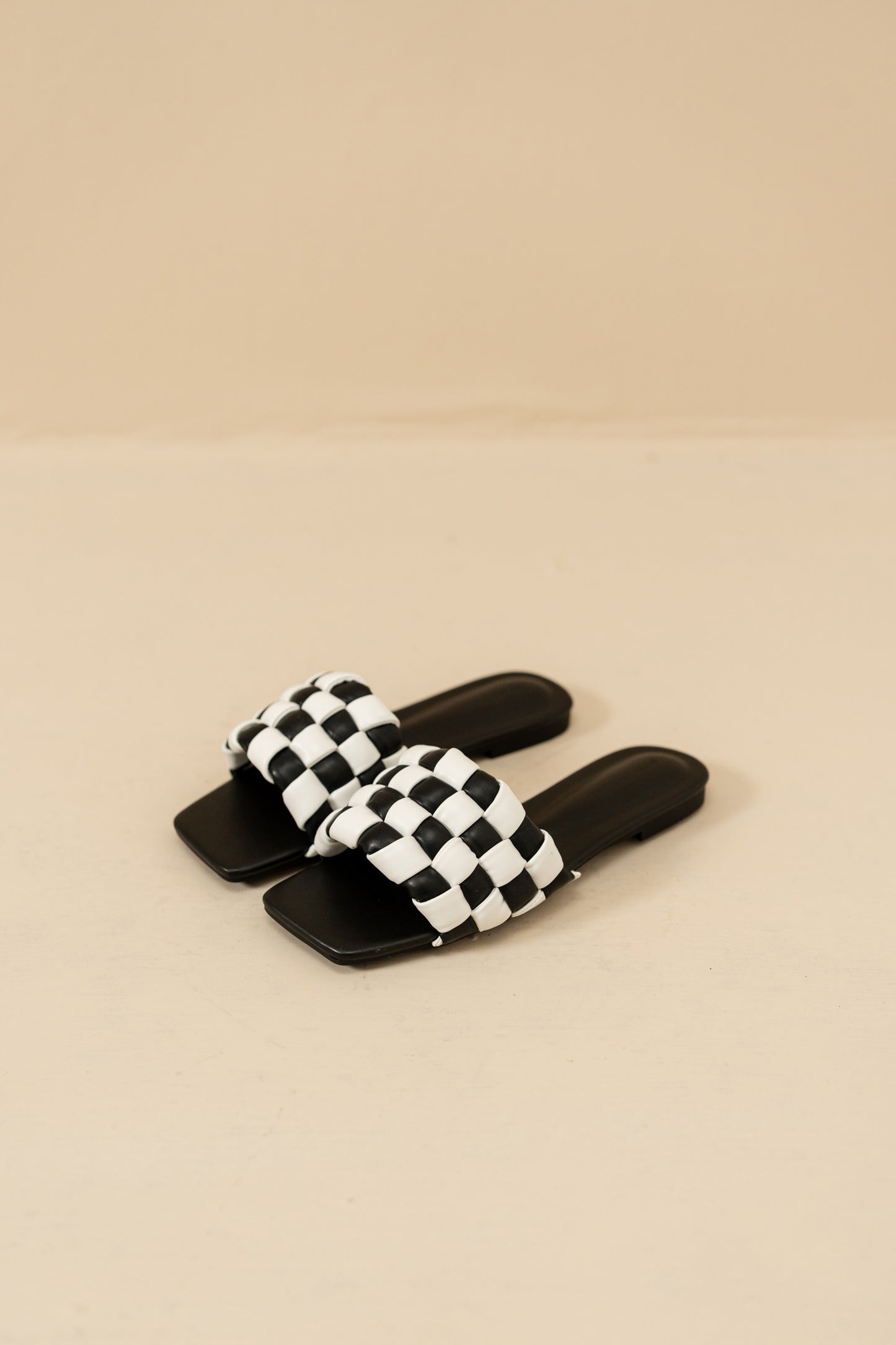 Black & White Check Flats