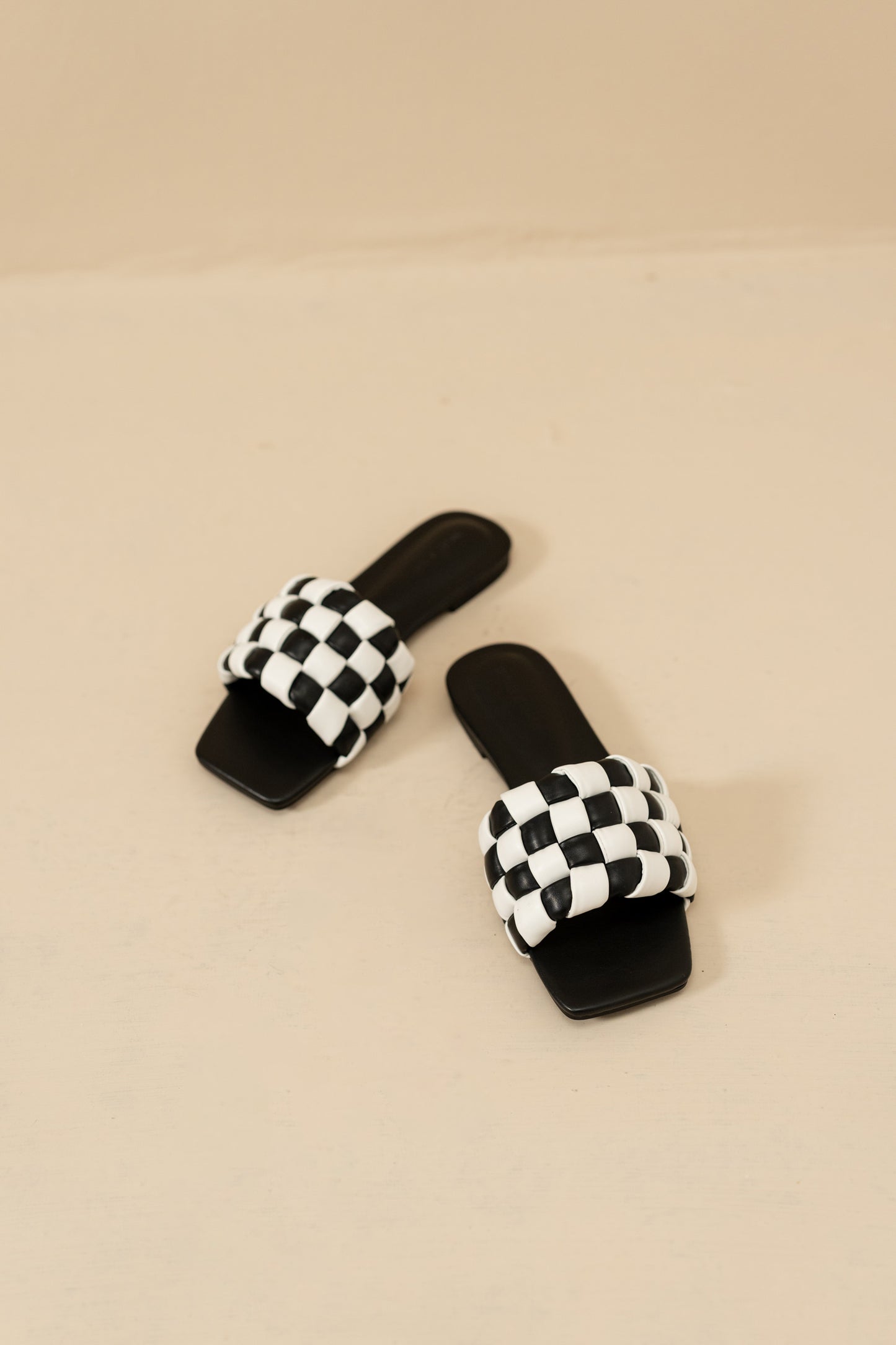 Black & White Check Flats