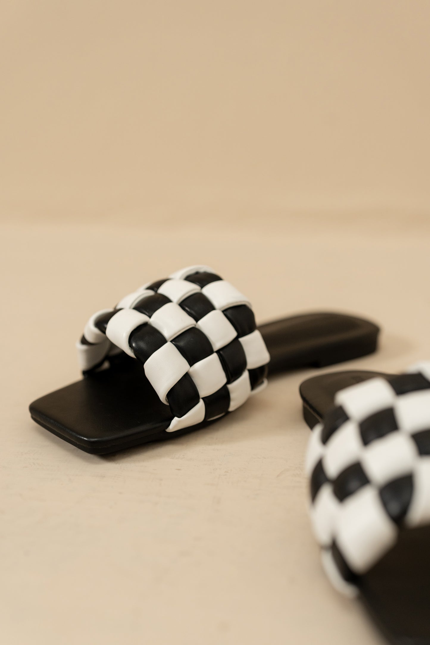 Black & White Check Flats