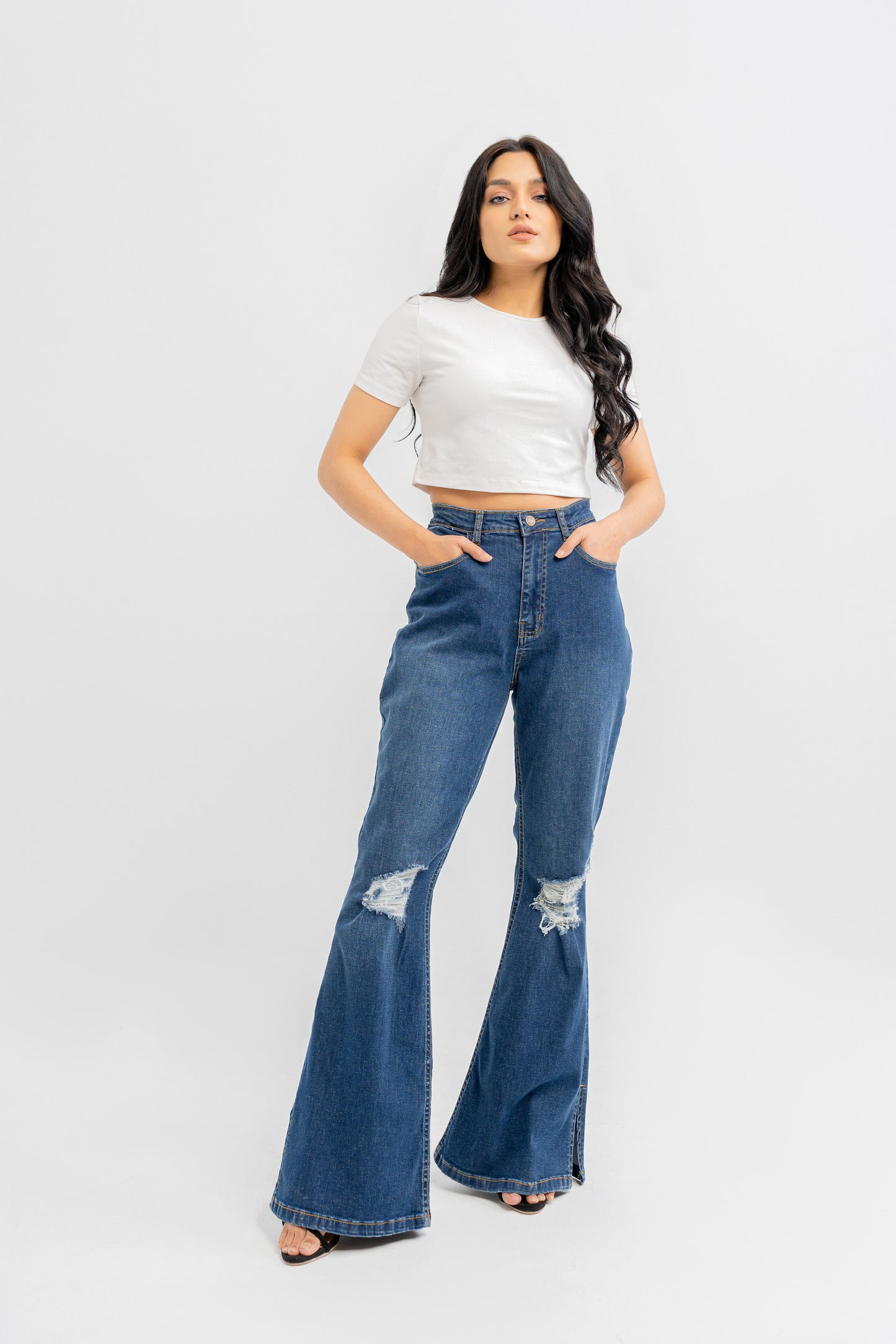 Blue Boot Cut Jeans