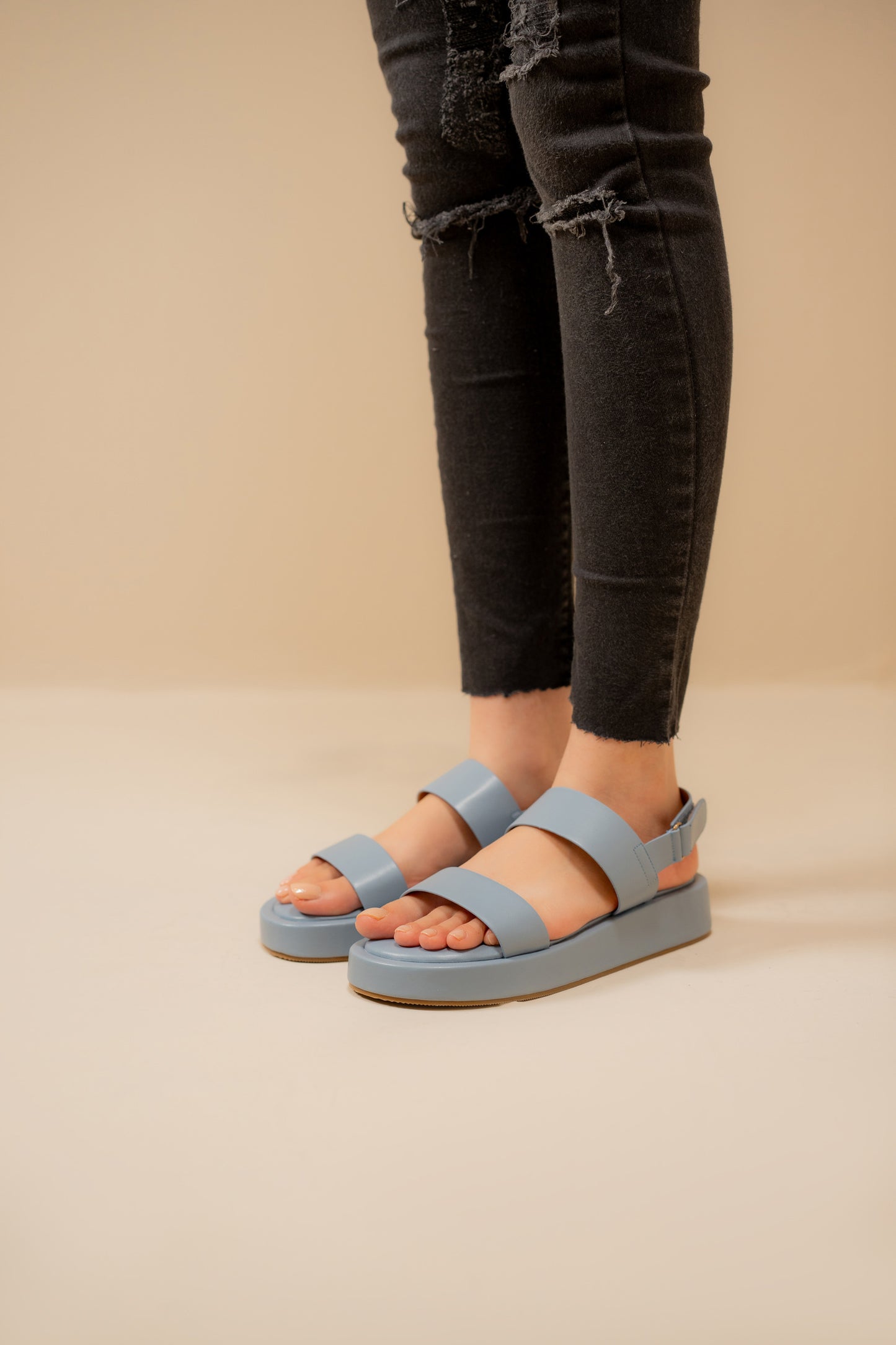 Blue Everyday Flatform Sandals