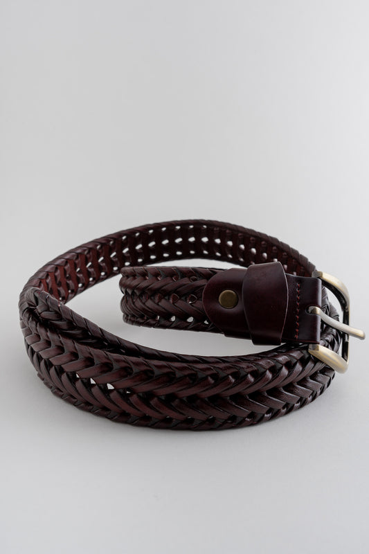 Dark Brown Textured Belt