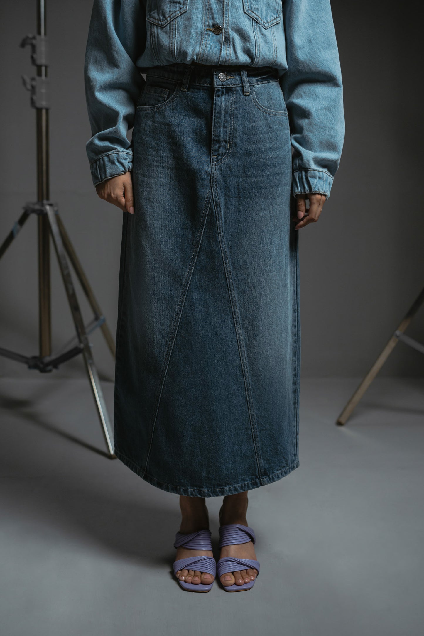 Deep Blue Denim Skirt