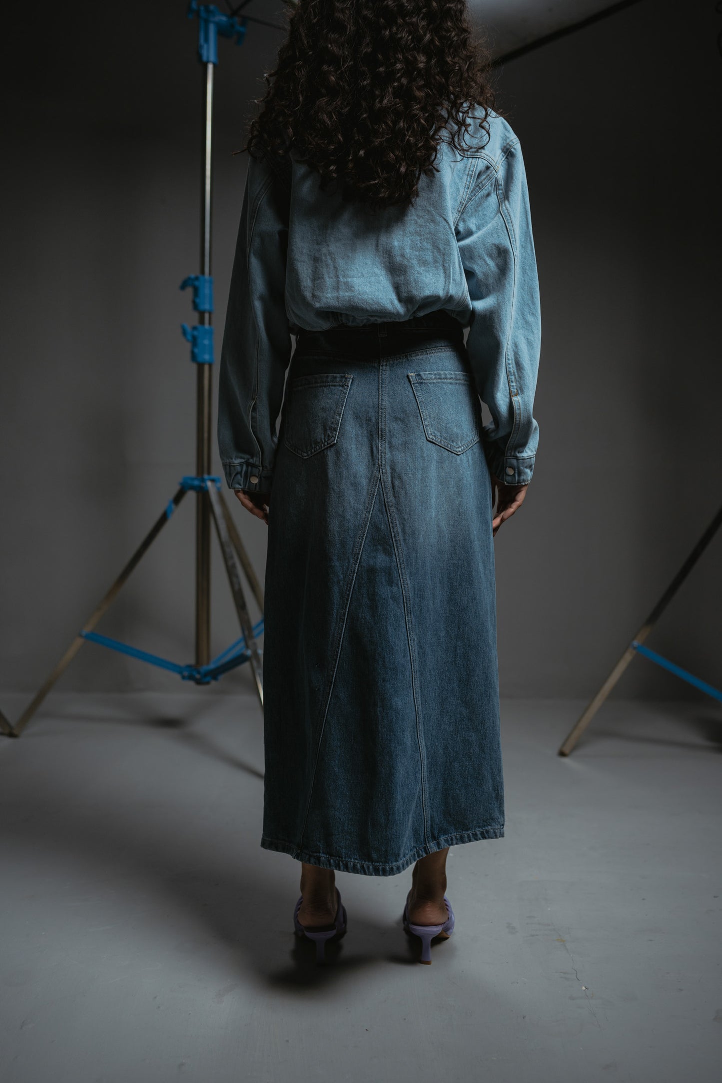 Deep Blue Denim Skirt