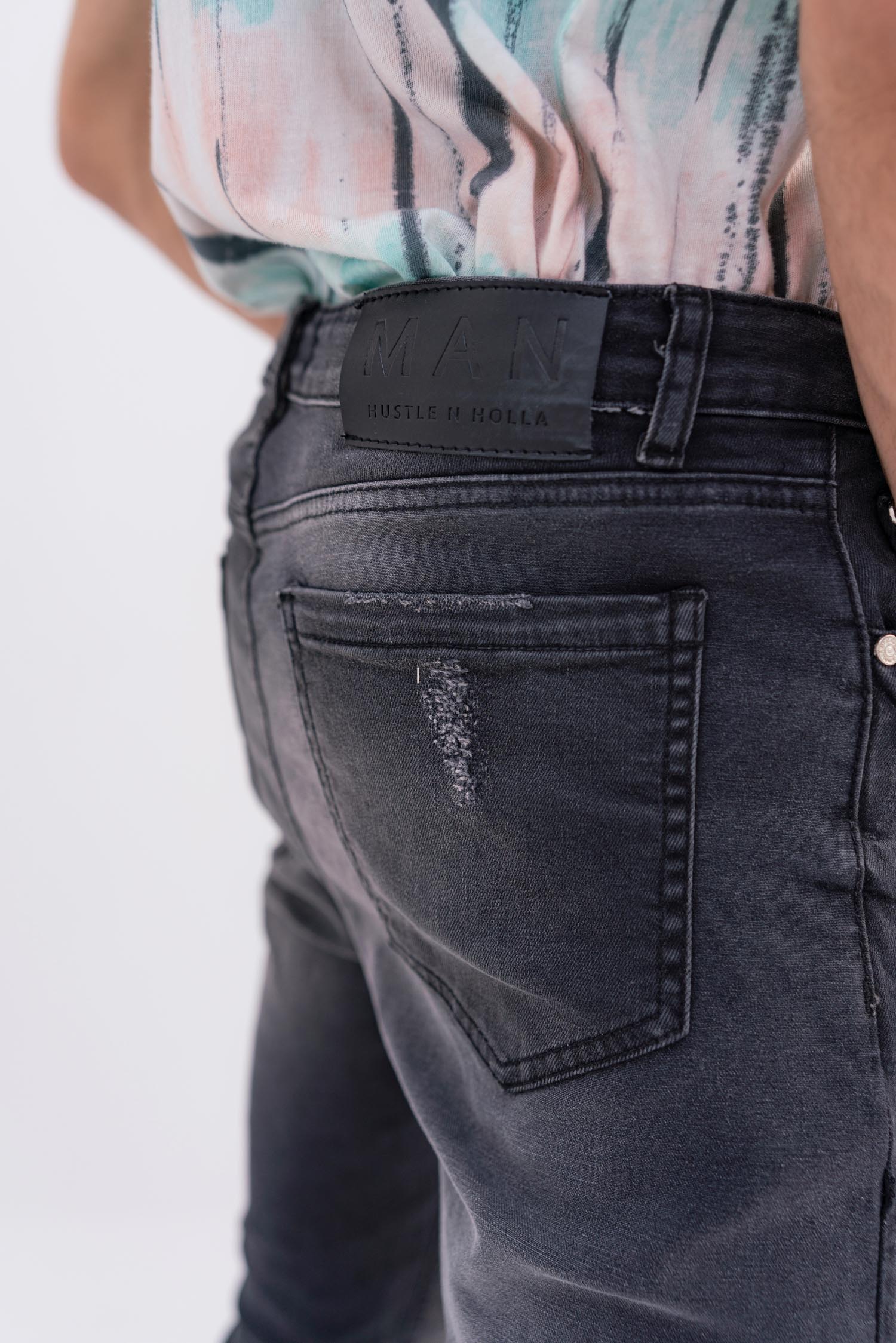 Deep Grey Skinny Jeans - Hustle N Holla