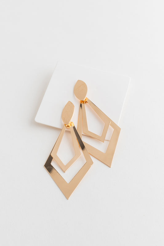 Gold Riley Earrings - Hustle N Holla