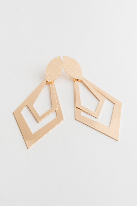 Gold Riley Earrings - Hustle N Holla
