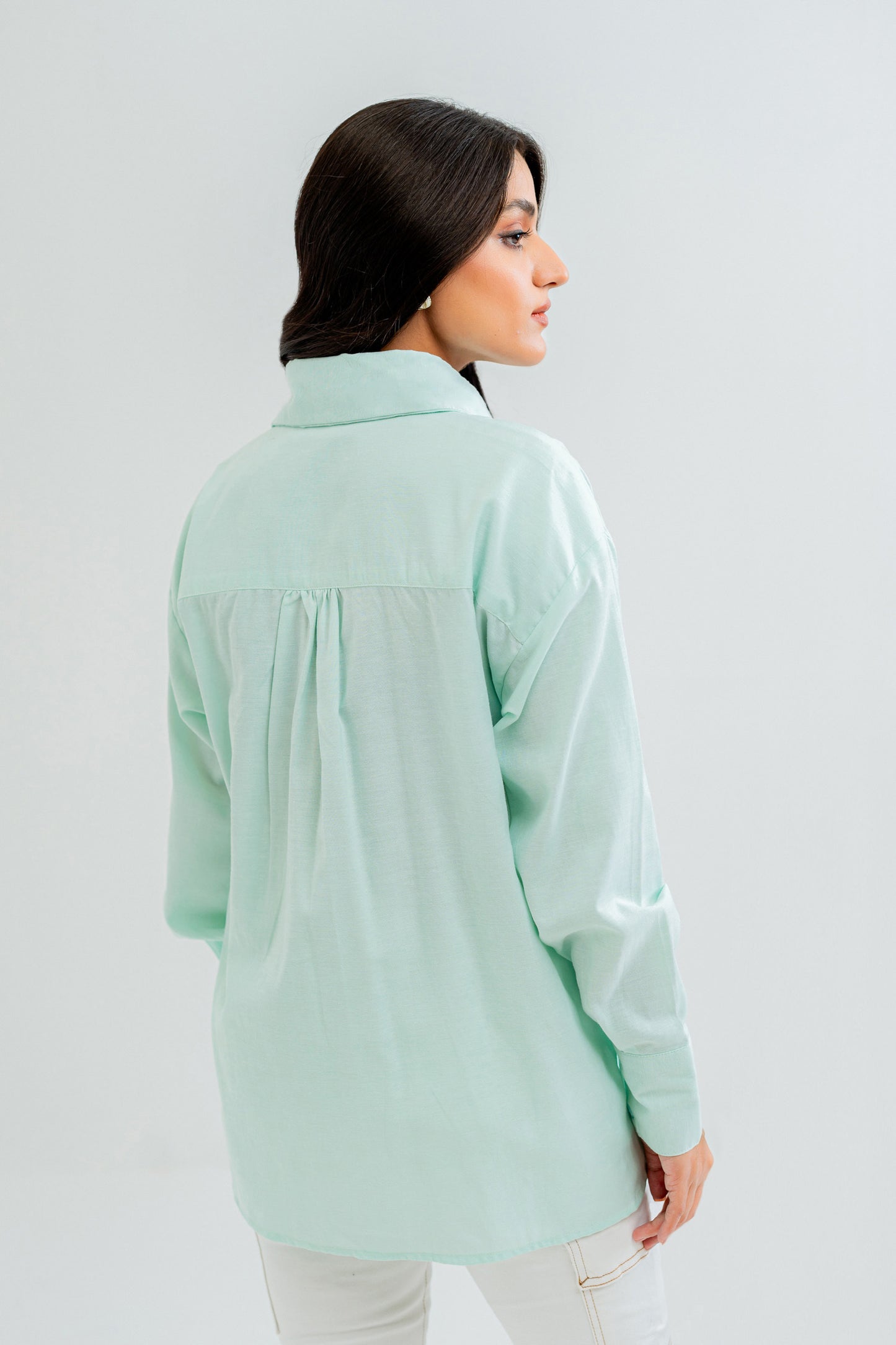 Green oversized shirt