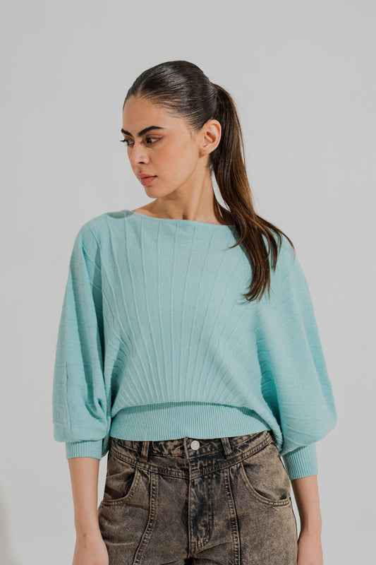 Light Blue Relaxed Fit Sweater - Hustle N Holla
