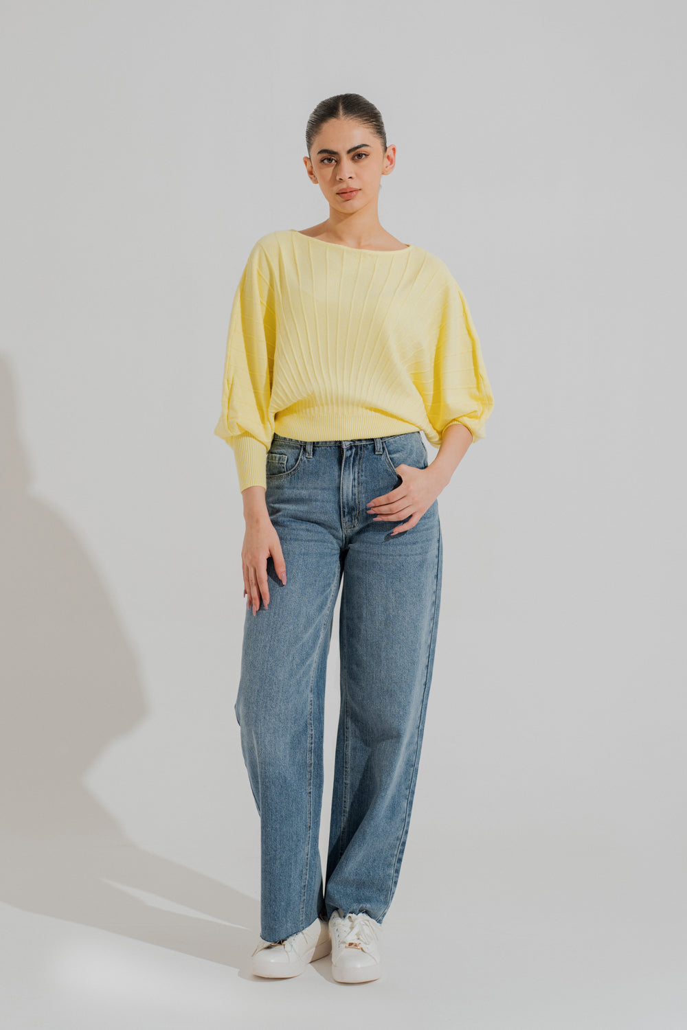 Yellow Relaxed Fit Sweater