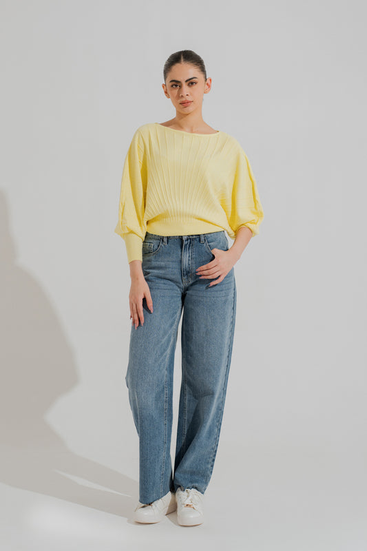 Yellow Relaxed Fit Sweater - Hustle N Holla