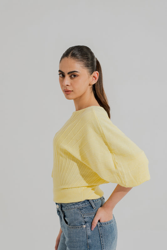 Yellow Relaxed Fit Sweater - Hustle N Holla