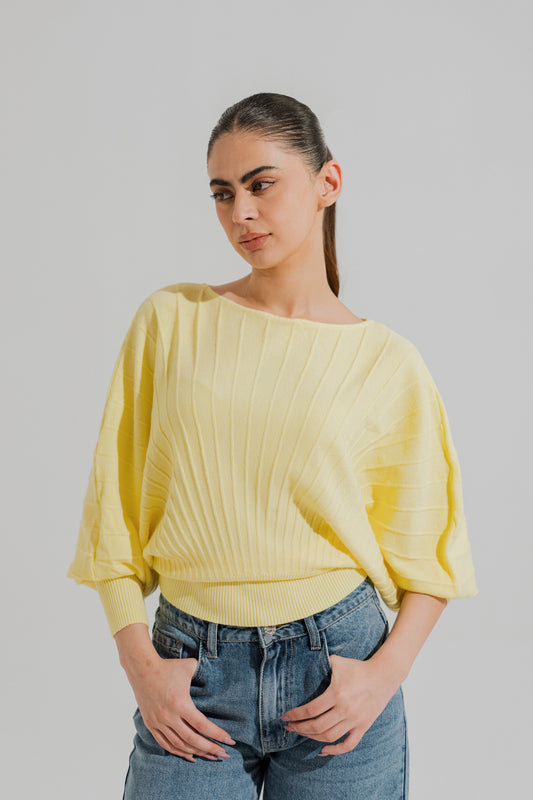 Yellow Relaxed Fit Sweater - Hustle N Holla