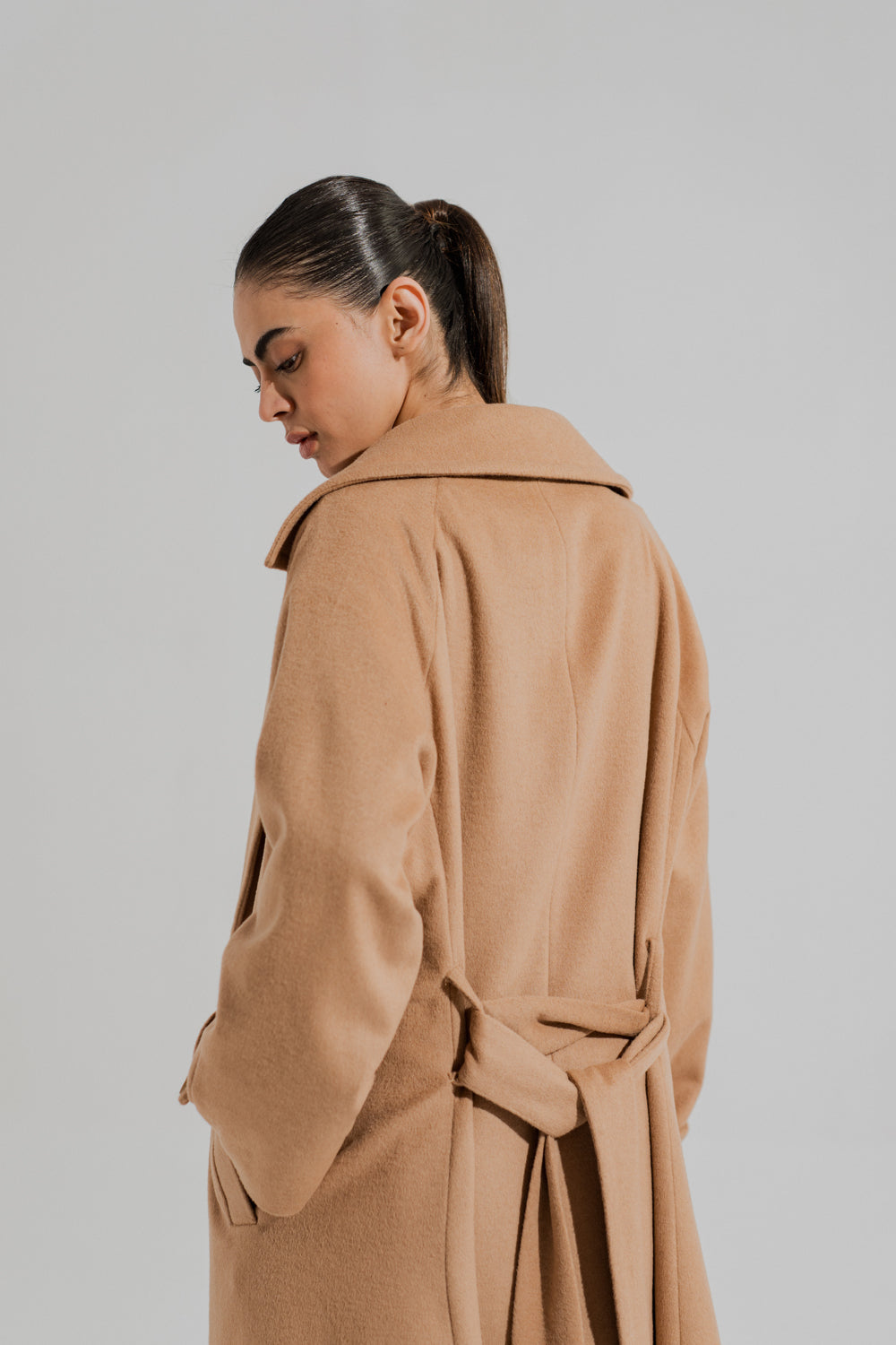 Beige Oversized Overcoat - Hustle N Holla