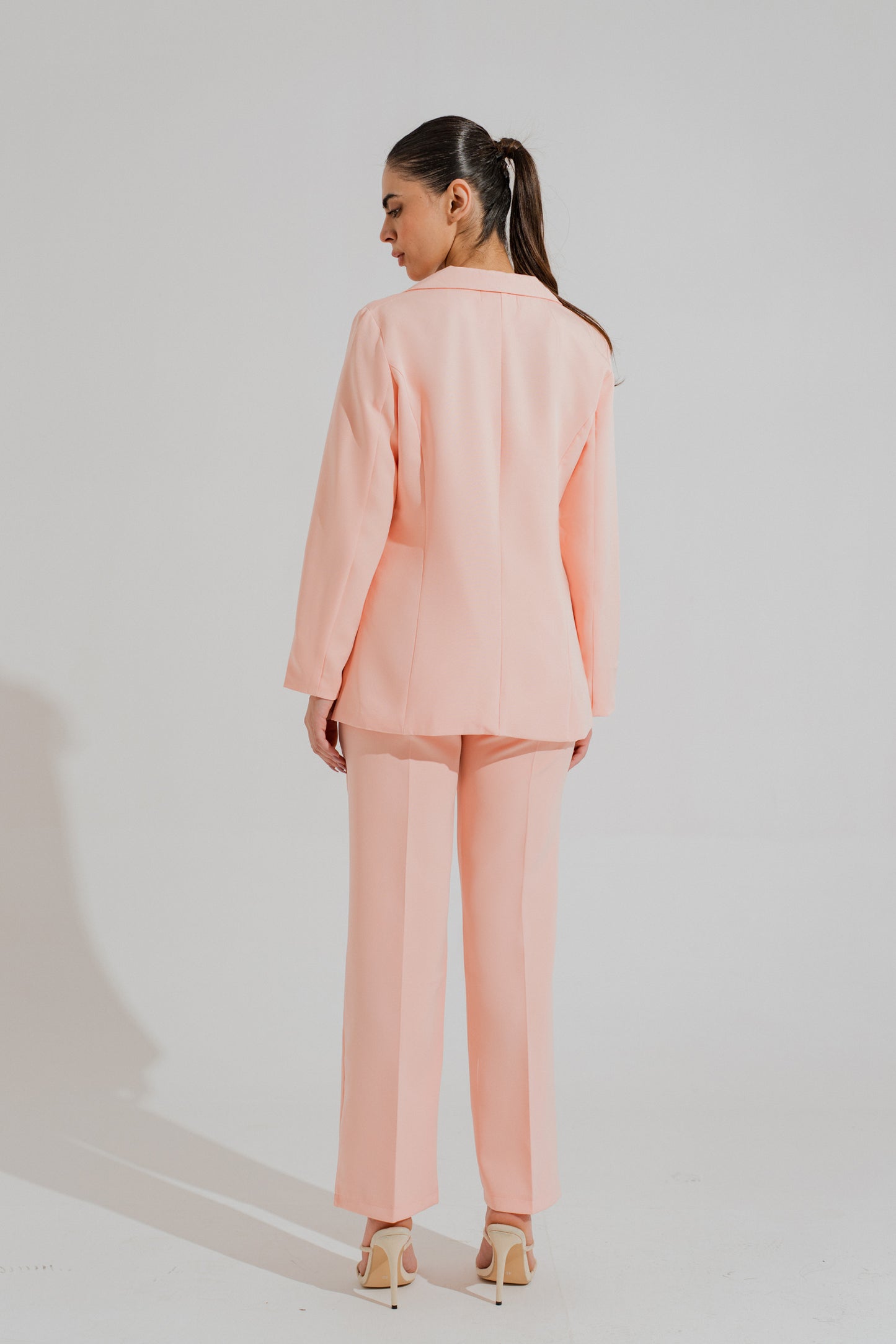 Peach Slim Fit Tailored Blazer - Hustle N Holla