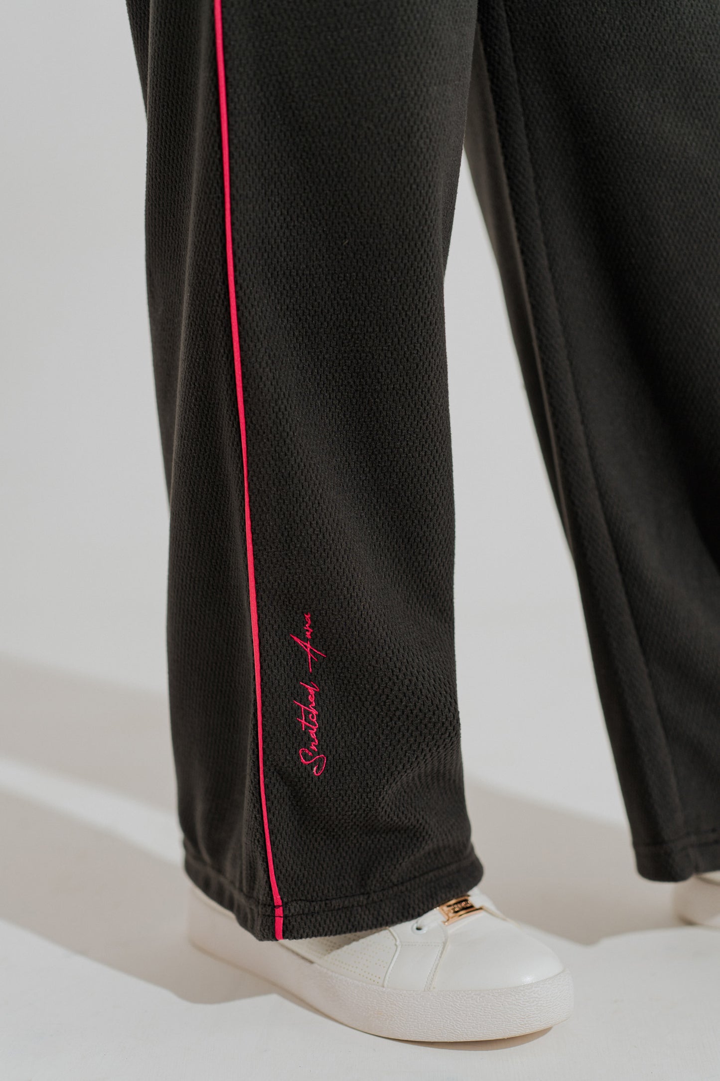 Charcoal Wide Leg Trousers - Hustle N Holla