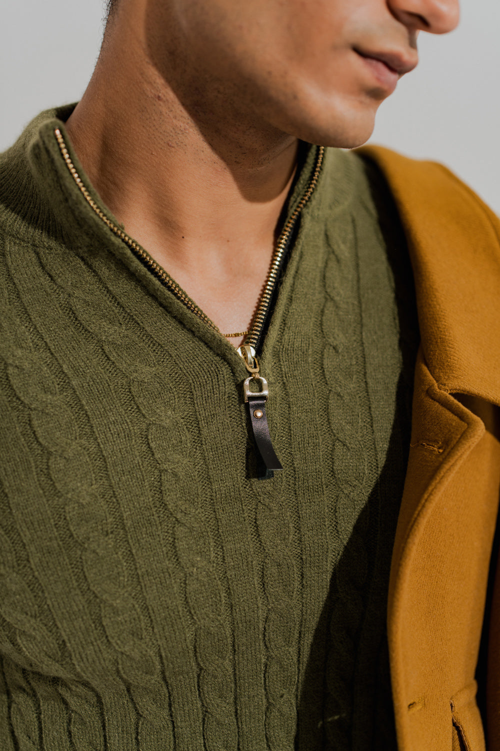 Army Green Regular Fit Sweater - Hustle N Holla