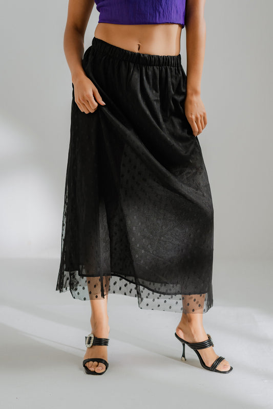 Black Net Skirt