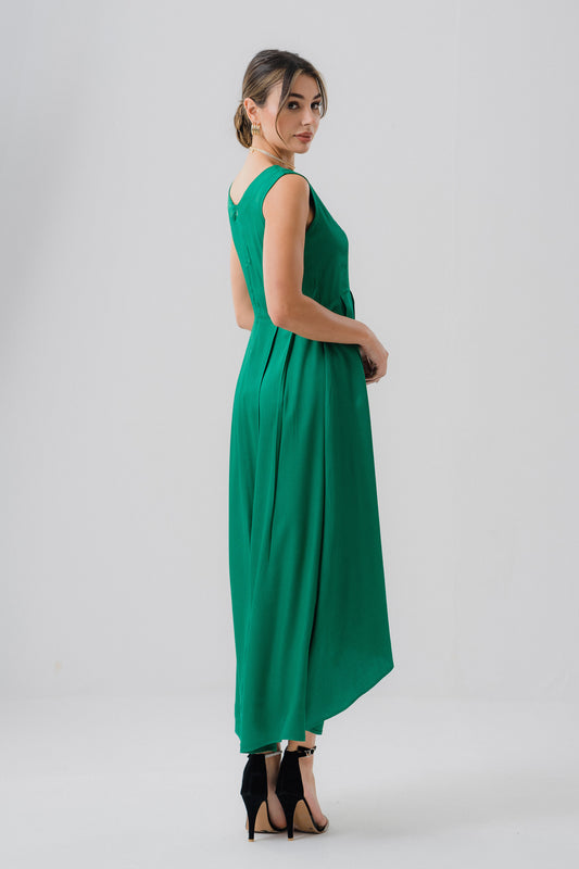 Green Flowy Summer Dress