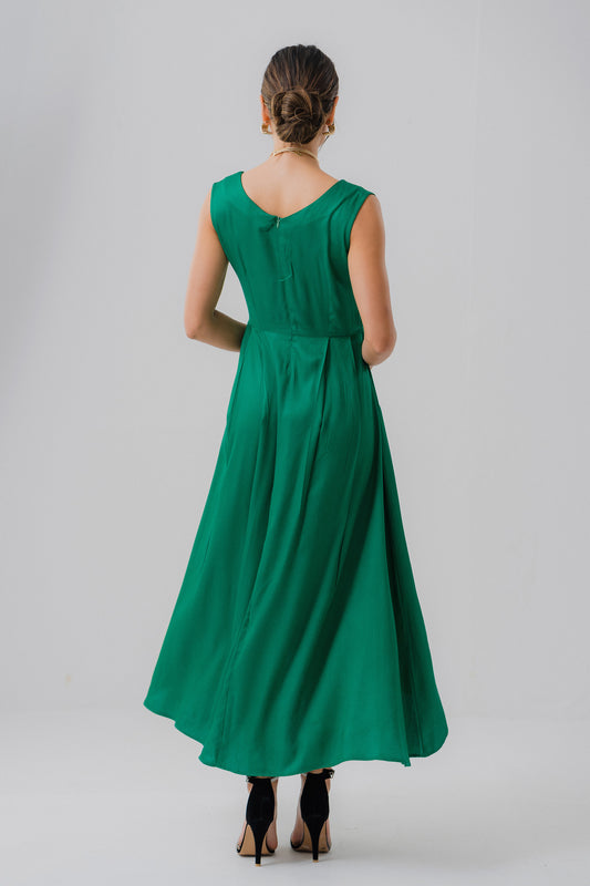 Green Flowy Summer Dress