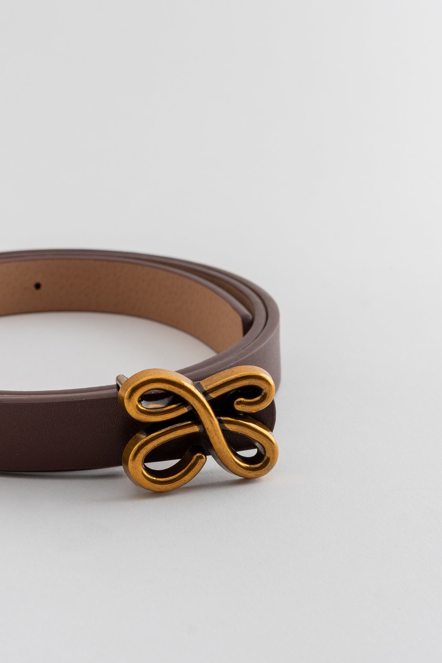 Belt with Gold Buckle Detail