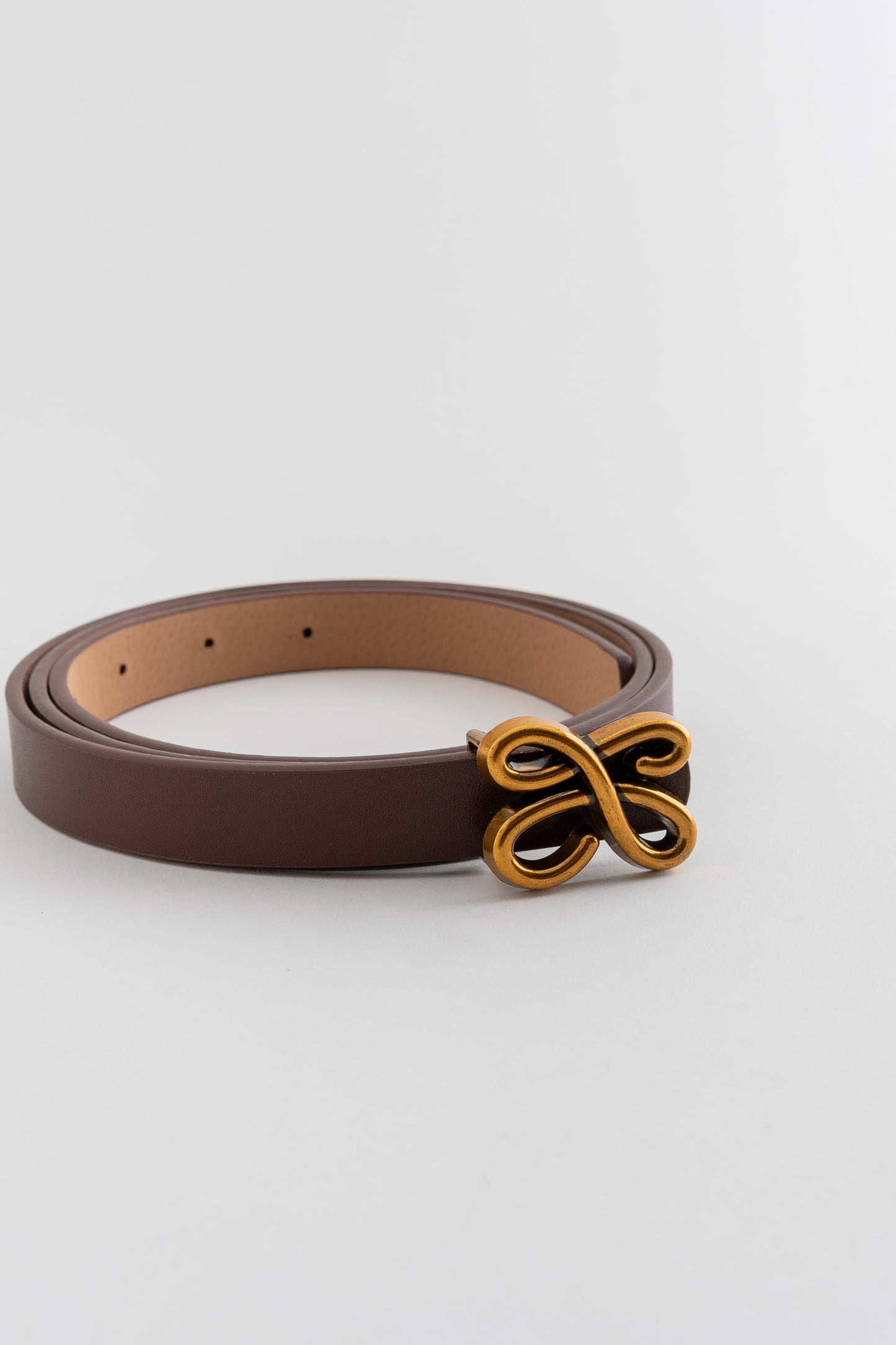 Belt with Gold Buckle Detail
