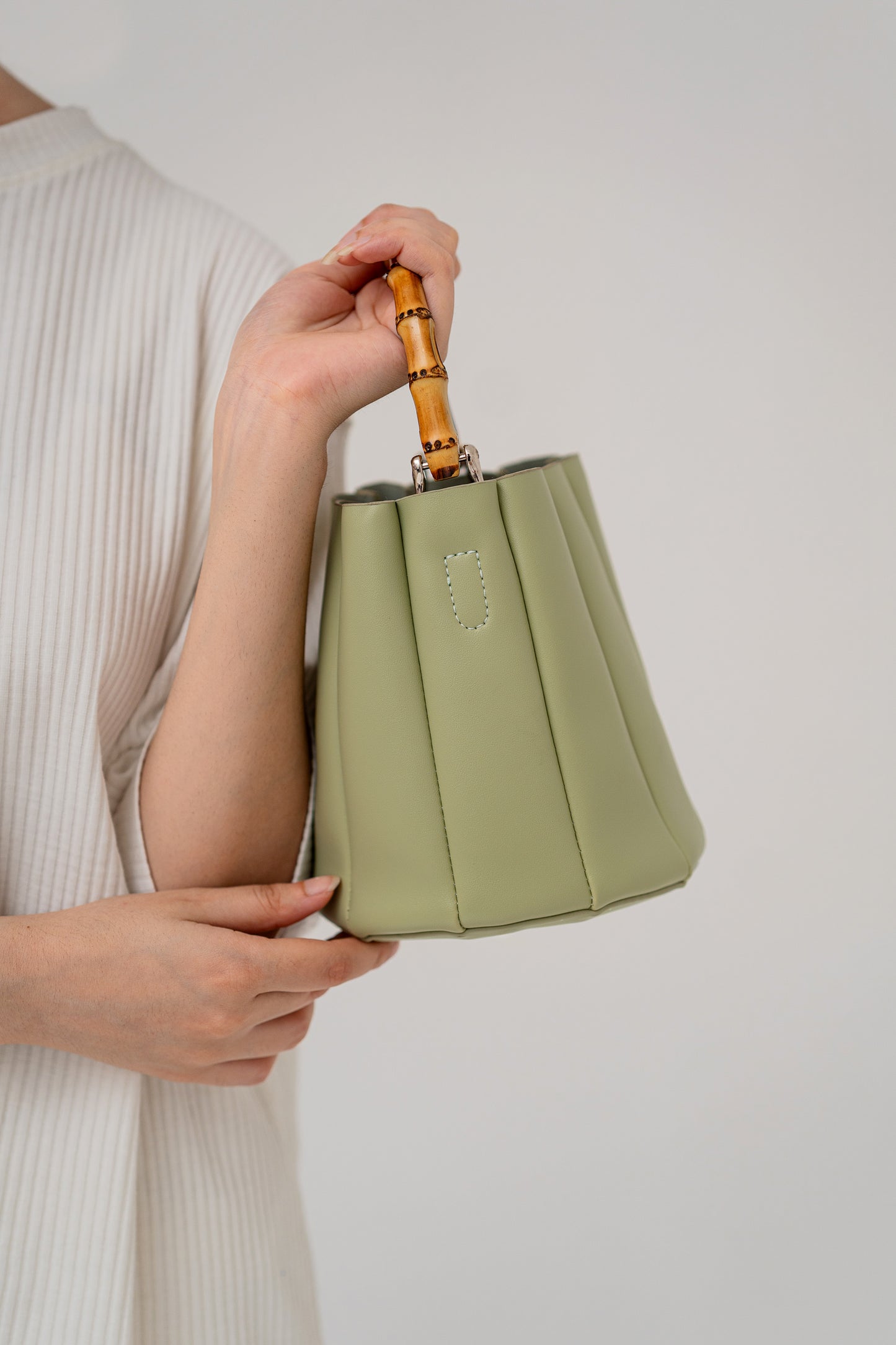 Bamboo Handle Bucket Bag - Hustle N Holla