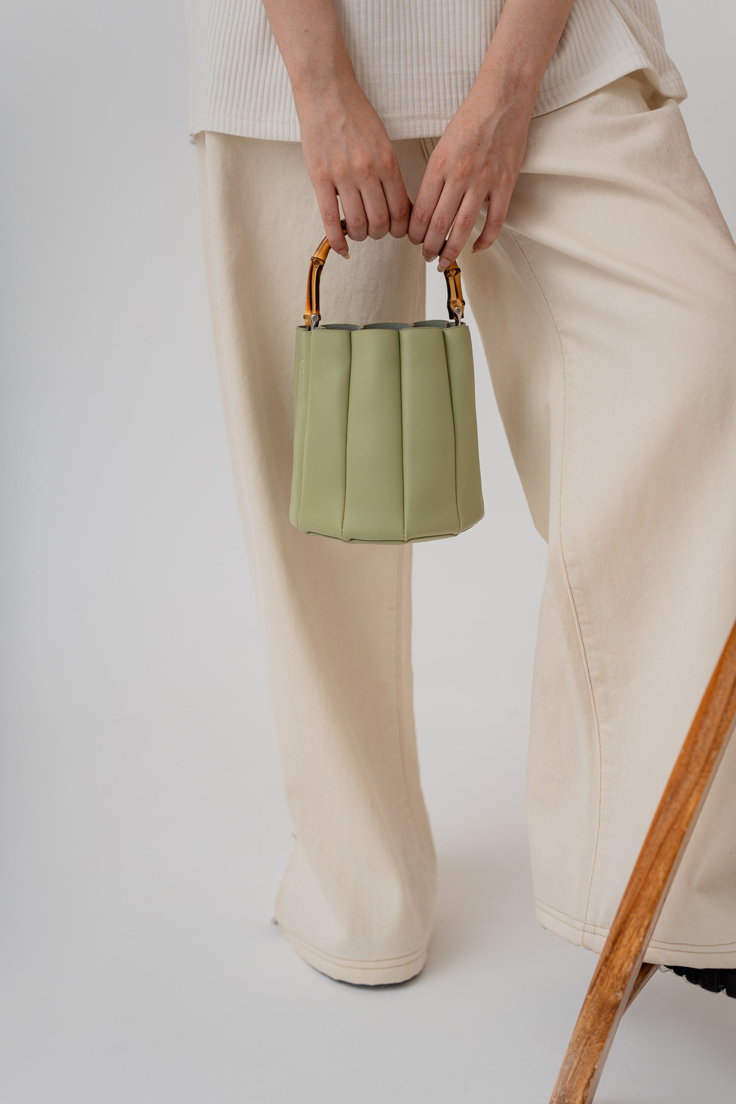 Bamboo Handle Bucket Bag - Hustle N Holla