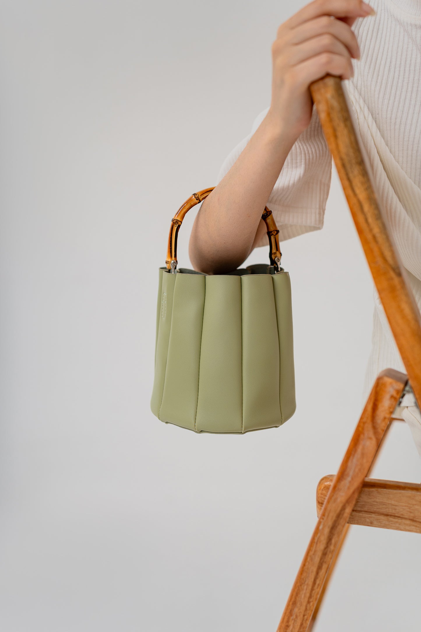 Bamboo Handle Bucket Bag - Hustle N Holla