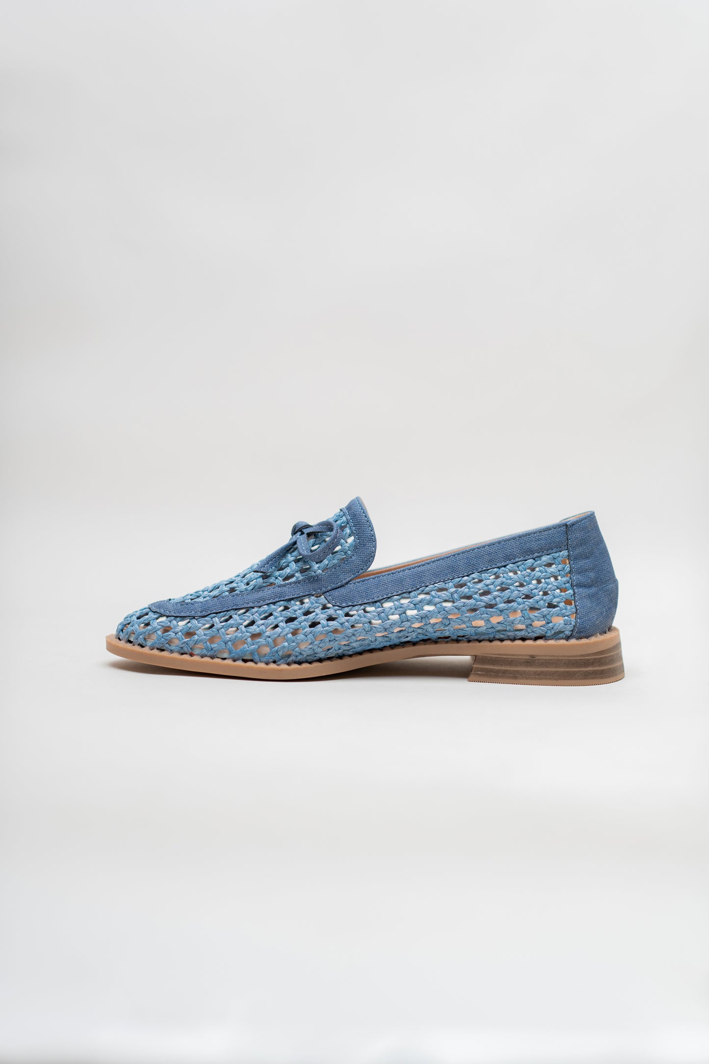 Blue Loafers With Bow Detail - Hustle N Holla